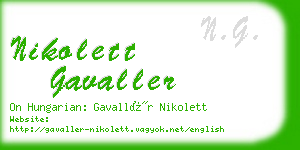 nikolett gavaller business card